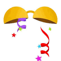 Bells With Confetti And Stars Sticker