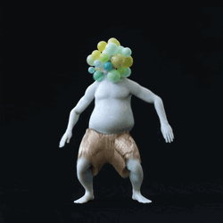 Belly Inflation Dance Shake Balloon Head GIF