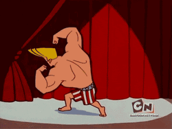 Belly Inflation Johnny Bravo Pose GIF