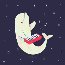 Beluga Playing A Piano GIF