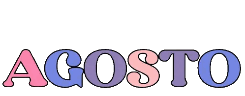 Bem Vindo Agosto Sign In Pink And Purple Sticker