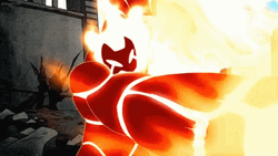 Ben 10 Heatblast Punching Mode GIF