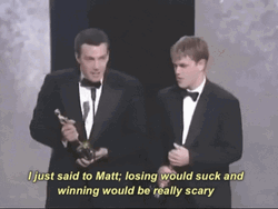 Ben Affleck Matt Damon Award Speech GIF