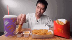 Ben Deen Eating Chicken Nugget  GIF