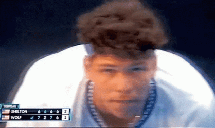 Ben Shelton Biting His Lower Lip GIF