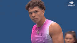 Ben Shelton Displaying His Biceps GIF