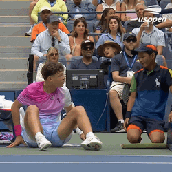 Ben Shelton Fist Bump With A Guy GIF