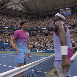 Ben Shelton Interacting With Frances Tiafoe GIF