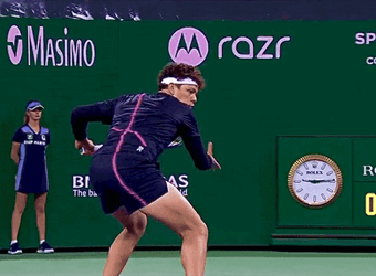 Ben Shelton Striking Tennis Ball Slow Motion GIF