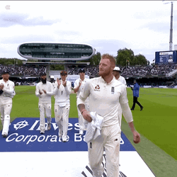 Ben Stokes Walking With Teammates GIF