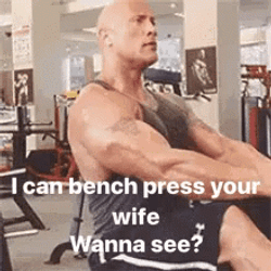 Bench Press Dwayne Johnson GIF