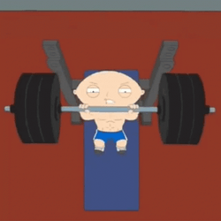 Bench Press Stewie Griffin GIF