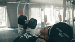 Bench Press The Rock GIF