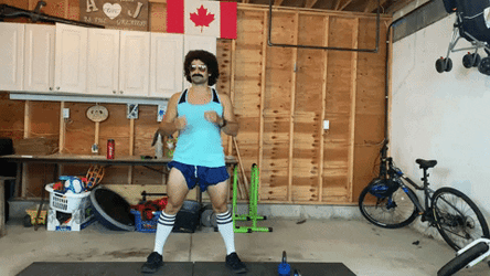 Bend Over Richard Simmons Work Out GIF