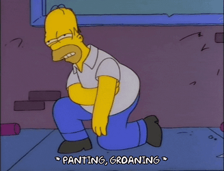 Bend Over Tired Homer Simpson GIF