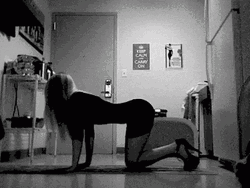 Bend Over Yoga Girl Scorpion Position GIF
