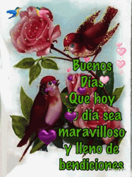 Bendecido Dia Glistening Love Birds GIF