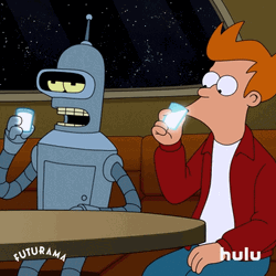 Bender And Philip Drinking Futurama