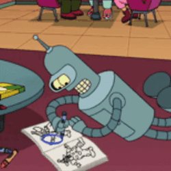 Bender Draw A Circle GIF