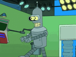 Bender Drinking And Smoking GIF