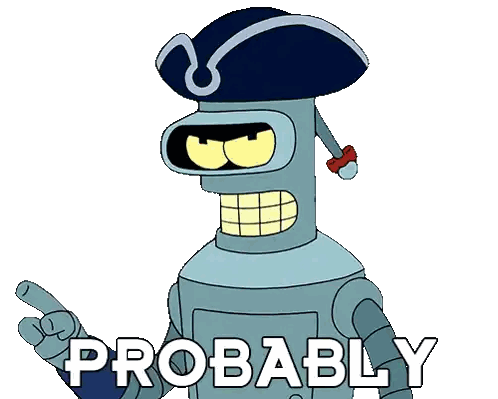 Bender From Futurama Giving Middle Finger Sticker