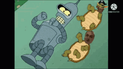 Bender Futurama Turtles Dancing GIF