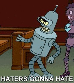 Bender Futurama Walking Haters GIF