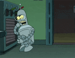 Bender Scared Boned GIF