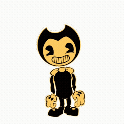 Bendy From Bendy And The Ink Machine Is A Cartoon Character With A Broken Arm . GIF