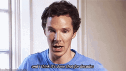 Benedict Cumberbatch Speaking Decades GIF