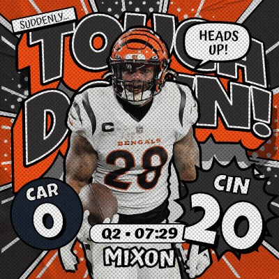 Bengals Football Ad With Player Mixon GIF