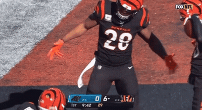 Bengals Football Player Celebrating Touchdown GIF