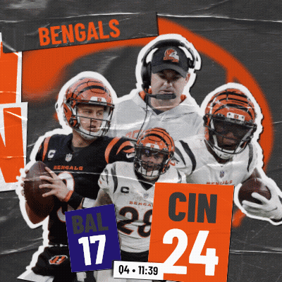 Bengals Football Poster Players Bal 17 Bal 28 Cin 24 GIF