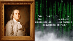 Benjamin Franklin Portrait In Frame GIF