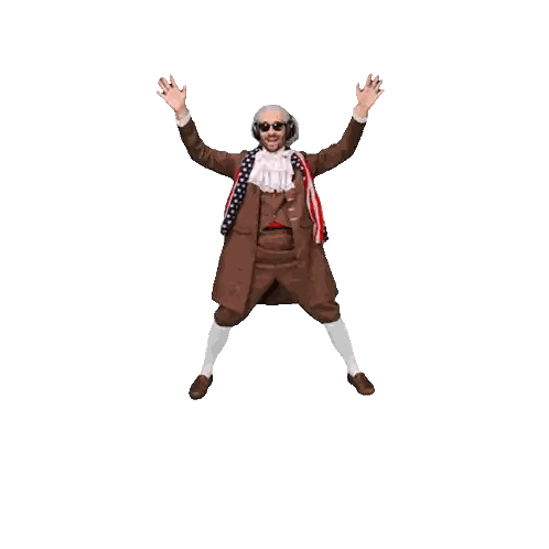 Benjamin Franklin With Follow Button Sticker