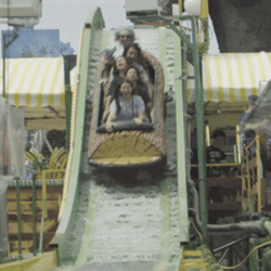 Benjamin Riding Waterslide Splash Mountain GIF