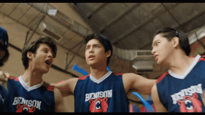Benson Basketball Players Standing Together GIF