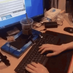 Beomgyu Hands Typing Fast GIF