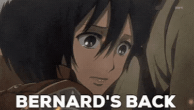 Bernard's Back Written On Woman GIF