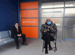 Bernie Sanders Chair Thought GIF