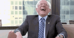 Bernie Sanders . Cracking Up GIF