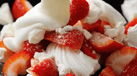 Berries And Cream Exploding GIF