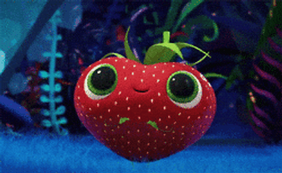 Berry Bouncing Looking Upward GIF