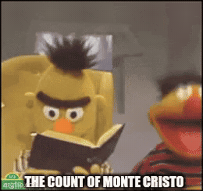 Bert And Ernie Reading A Book GIF