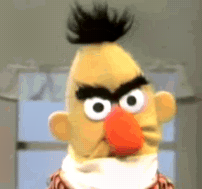 Bert From Sesame Street Looking Angry GIF