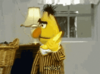 Bert From Sesame Street Talking On Cell Phone GIF