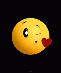 Besitos Blow Heart Emoji GIF