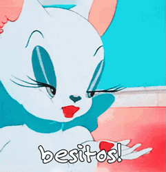 Besitos Cat Blow Kisses GIF