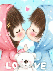 Besitos Cute Love Couple  GIF