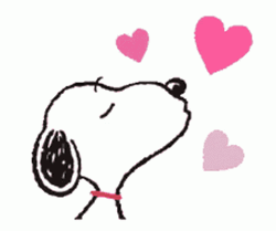 Besitos Heart Snoopy GIF